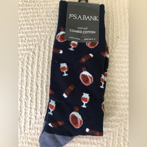 NWT Jos A Bank - Whiskey/Cigar Print Men’s Socks - Picture 4 of 4